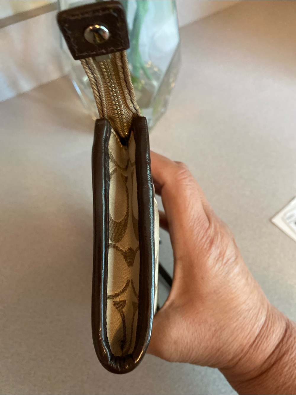 Coach Ashley Signature Zippy Wristlet - Picture 12 of 13